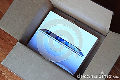 Open iPad Shipping Box
