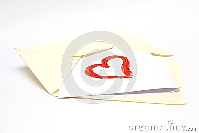 Royalty Free Stock Photo: Open Letter with Heart Shape