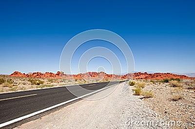 Open road and blue sky