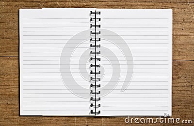 Open spiral notebook