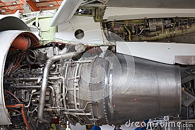 Opened aircraft engine