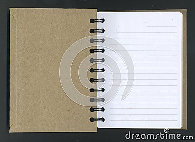 Opened Spiral Notebook.