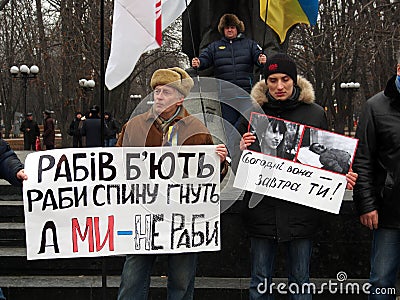 Opposition rally in Lugansk