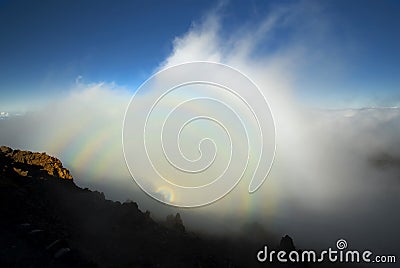 Optical phenomenon, Haleakala National Park, Maui, Hawaii