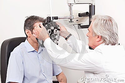 Optometrist Doing Sight Testing
