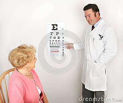 Optometrist Showing Eye Chart