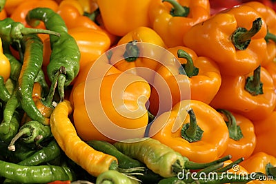 Orange and Green Peppers