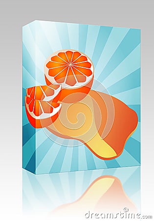 Orange juice splash box package