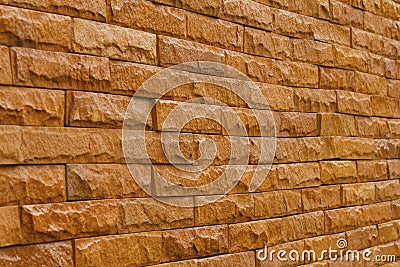 Orange slate stone wall for pattern and background