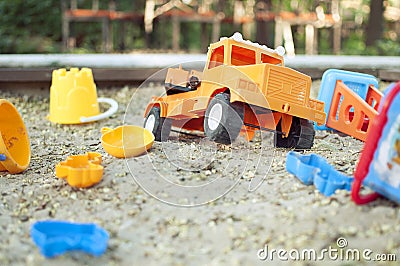 Orange toy car