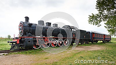 Orient express steam-powered train