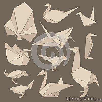 Origami birds