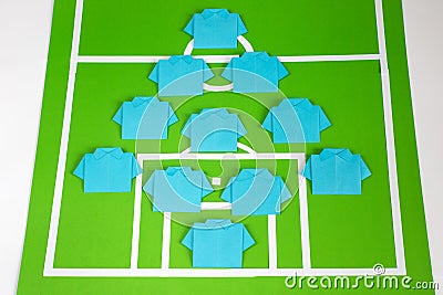 Origami football formation tactics