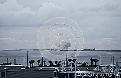 Orion spacecraft launch in Cape Canaveral, seen from the Disney Cruise