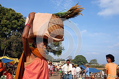 Orissa s tribal people at weekly market