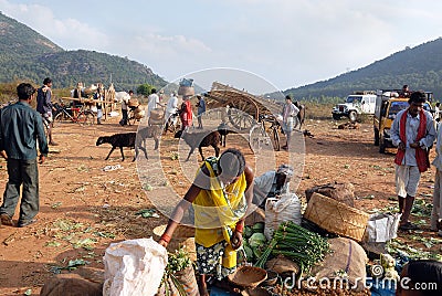 Orissa s tribal people at weekly market