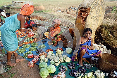Orissa s tribal people at weekly market