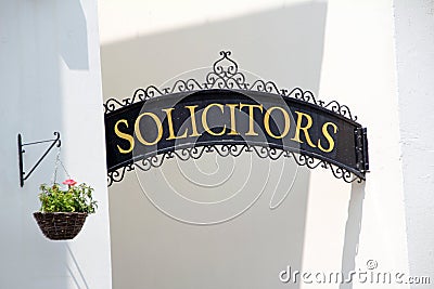 Ornate solicitors sign