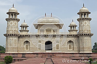 Ornate White Marble Tomb