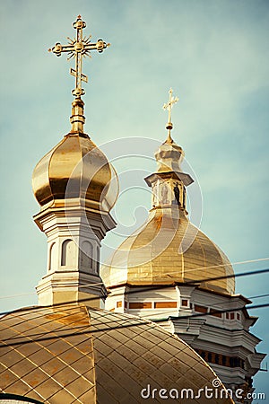 Orthodox Church Kyiv, dome, cupolas, Kiev-Pechersk Lavra