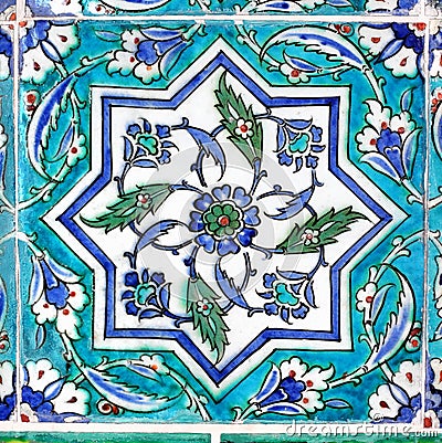 Ottoman tile in turquoise