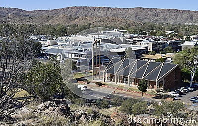 Our Lady of the Sacred Heart Church, Alice Springs, View From Anzac Hill.