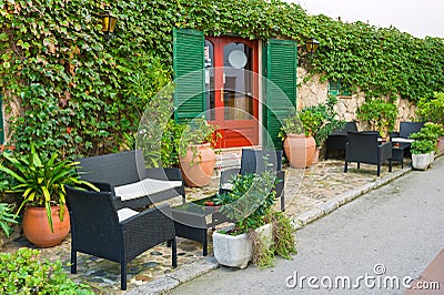 Outdoor dining area