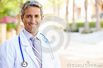 Outdoor Portrait Of Male Doctor