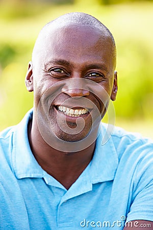 Outdoor Portrait Of Man In Countryside