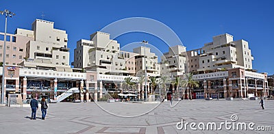 Outdoor shopping center in Kfar Saba, Israel