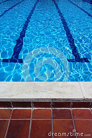 Outdoor Swimming Pool Lanes and Tiles