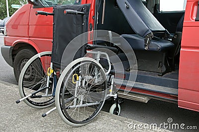 Outdoor wheelchair access to transport patient