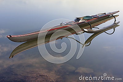 Outrigger Canoe On A Calm Lake Stock Images - Image: 30908144