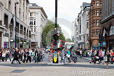 The Oxford Circus crossing in London