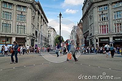 The Oxford Circus crossing in London