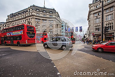 The Oxford Circus crossing in London, UK