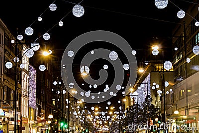 Oxford Street Christmas lights 2013