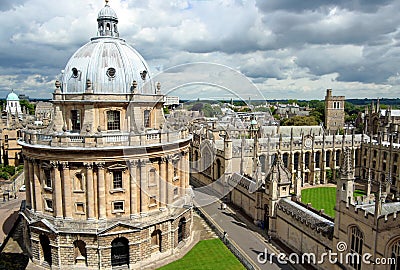 Oxford University, library and college