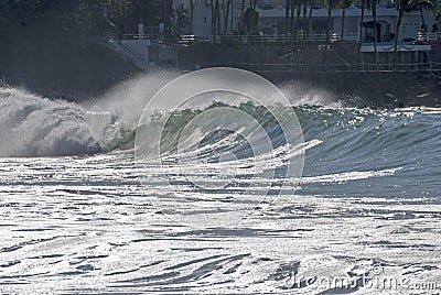 Pacific Ocean surf and spray