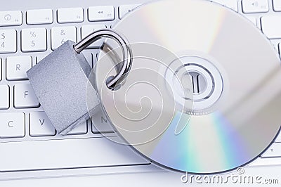 Padlock with CD and Keyboard