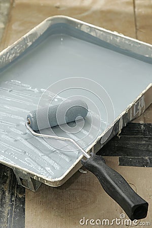 Paint Roller and Drip Pan