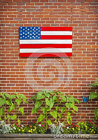 Painted American Flag