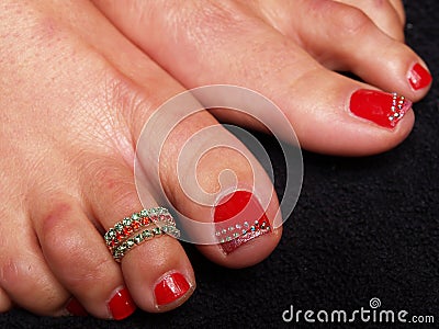 Painted Toe Nails