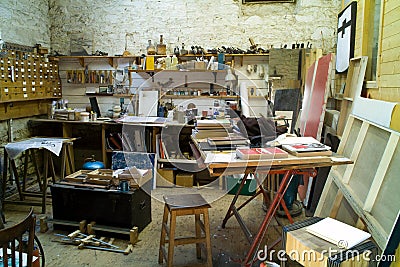 Painter artist studio