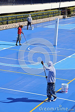 Painting Basketball court