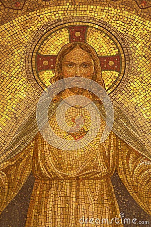 Palermo - Mosaic of Jesus Christ from church Convento Dei Carmelitani Scalzi