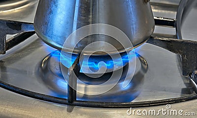 Pan On a Gas Burner