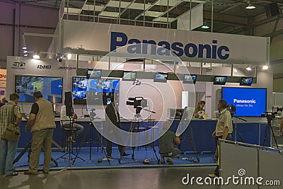 Panasonic TV equipment booth