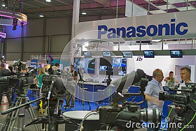 Panasonic TV equipment booth