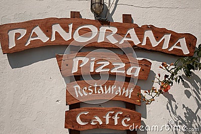 Panorama Pizza Restaurant Sign
